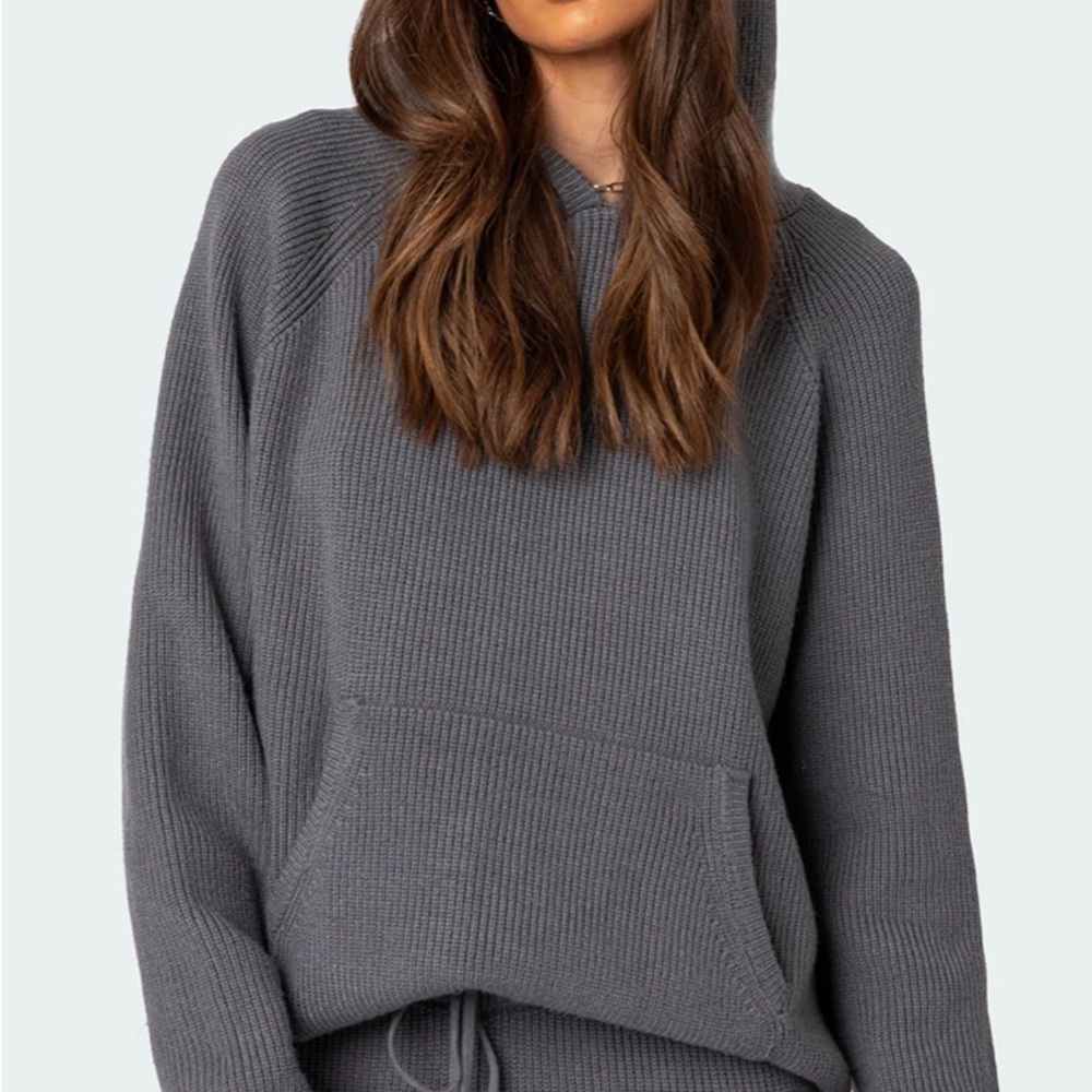 Edikted Knit Hoodie Sweater